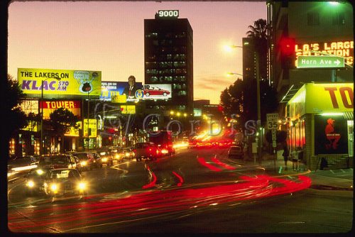 sunset blvd at night